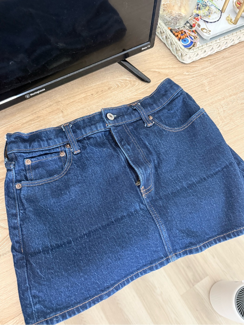 Abercrombie dark denim mini skirt